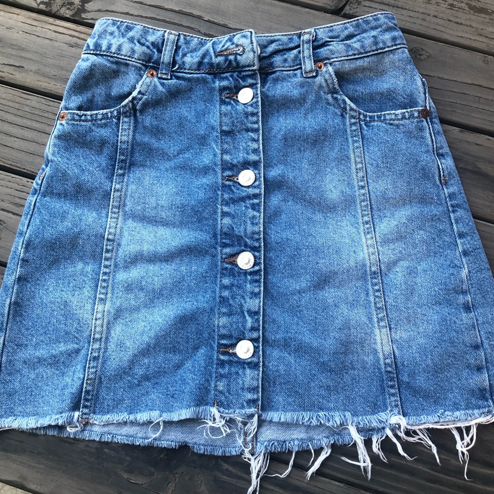 Top shop mini jean skirt